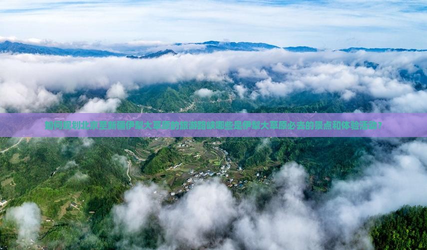 如何规划北京至新疆伊犁大草原的旅游路峡哪些是伊犁大草原必去的景点和体验活动？