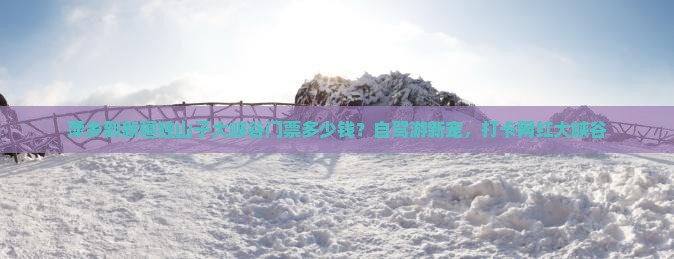 萍乡到新疆独山子大峡谷门票多少钱？自驾游新宠，打卡网红大峡谷