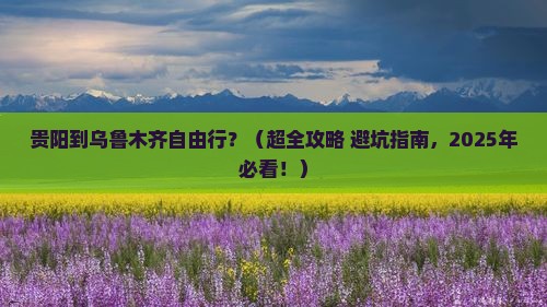 贵阳去新疆乌鲁木齐自由行