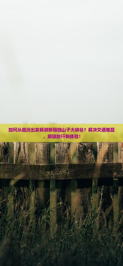 如何从临汾出发畅游新疆独山子大峡谷？解决交通难题，解锁旅行新体验！