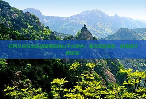 如何从临汾出发畅游新疆独山子大峡谷？解决交通难题，解锁旅行新体验！