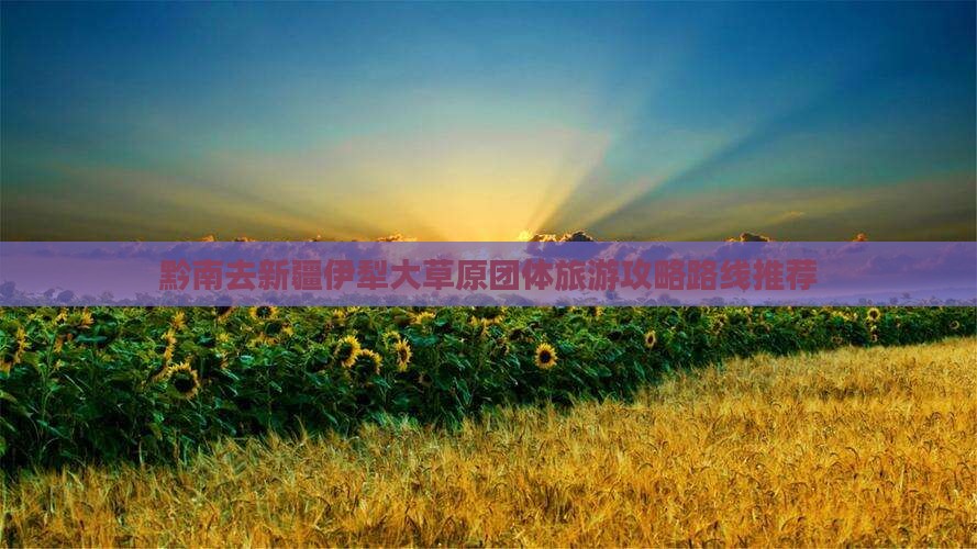 黔南去新疆伊犁大草原团体旅游攻略路线推荐