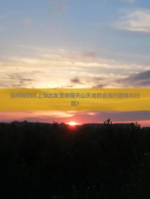 如何规划从上饶出发至新疆天山天池的自由行路线与行程？