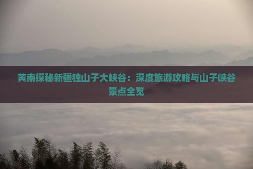 黄南探秘新疆独山子大峡谷：深度旅游攻略与山子峡谷景点全览