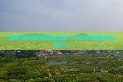 如何解决贵阳到新疆独库公路个人游中的交通难题与住宿痛点？