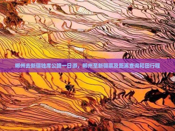 郴州去新疆独库公路一日游，郴州至新疆票及距离查询和田行程