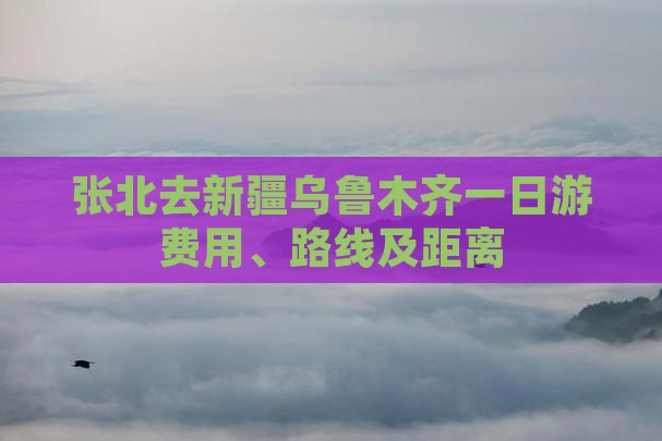 张北去新疆乌鲁木齐一日游费用、路线及距离