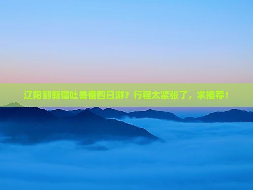 辽阳到新疆吐鲁番四日游？行程太紧张了，求推荐！