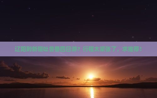 辽阳到新疆吐鲁番四日游？行程太紧张了，求推荐！