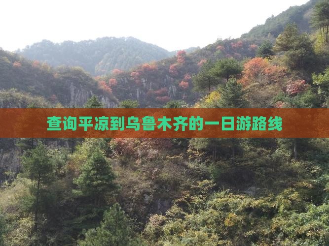 查询平凉到乌鲁木齐的一日游路线