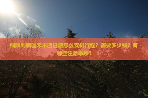 铜陵到新疆禾木四日游怎么安排行程？需要多少钱？有哪些注意事项？