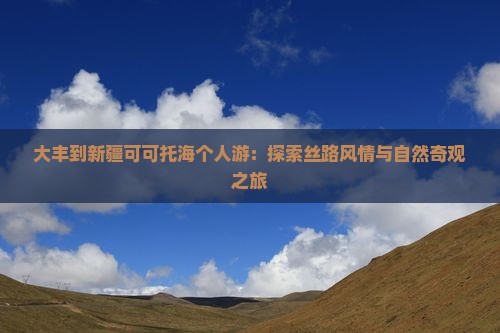 大丰到新疆可可托海个人游：探索丝路风情与自然奇观之旅