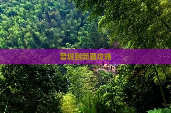 晋城到新疆攻略