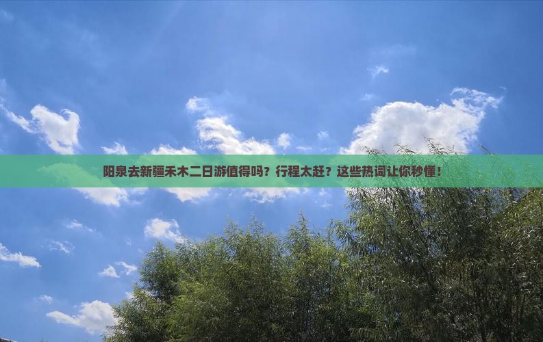 阳泉去新疆禾木二日游