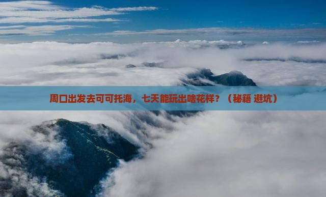 周口到新疆可可托海七日游