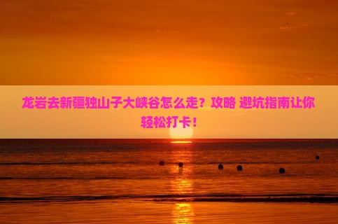 龙岩去新疆独山子大峡谷景点