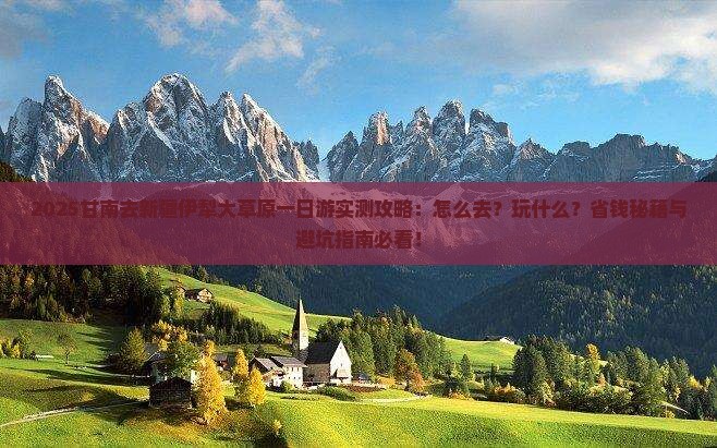 甘南去新疆伊犁大草原一日