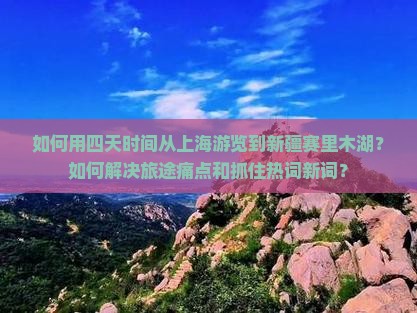 如何用四天时间从上海游览到新疆赛里木湖？如何解决旅途痛点和抓住热词新词？
