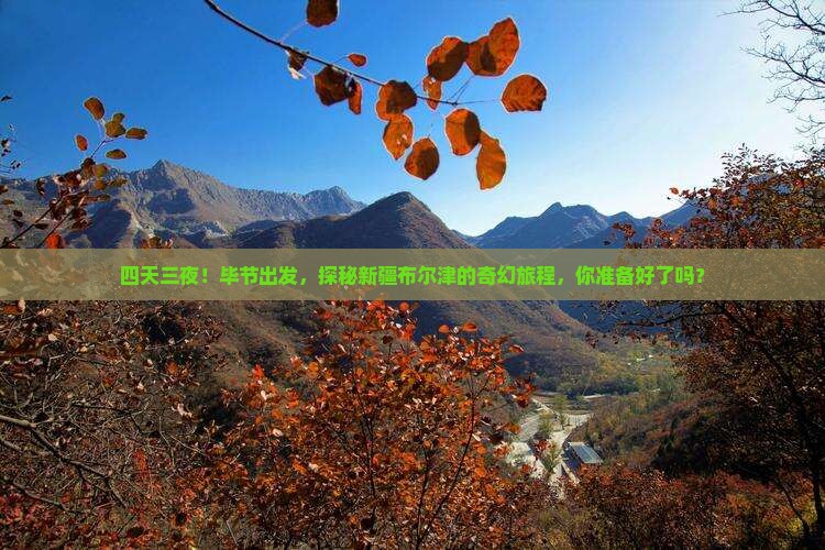 四天三夜！毕节出发，探秘新疆布尔津的奇幻旅程，你准备好了吗？