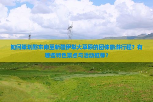 如何策划黔东南至新疆伊犁大草原的团体旅游行程？有哪些特色景点与活动推荐？