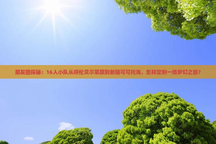 朋友团探秘：16人小队从呼伦贝尔草原到新疆可可托海，怎样定制一场梦幻之旅？