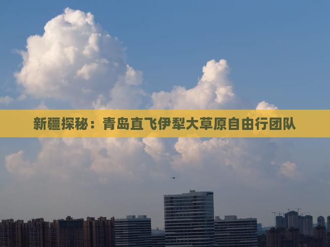 新疆探秘：青岛直飞伊犁大草原自由行团队