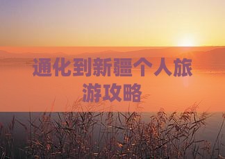 通化到新疆个人游