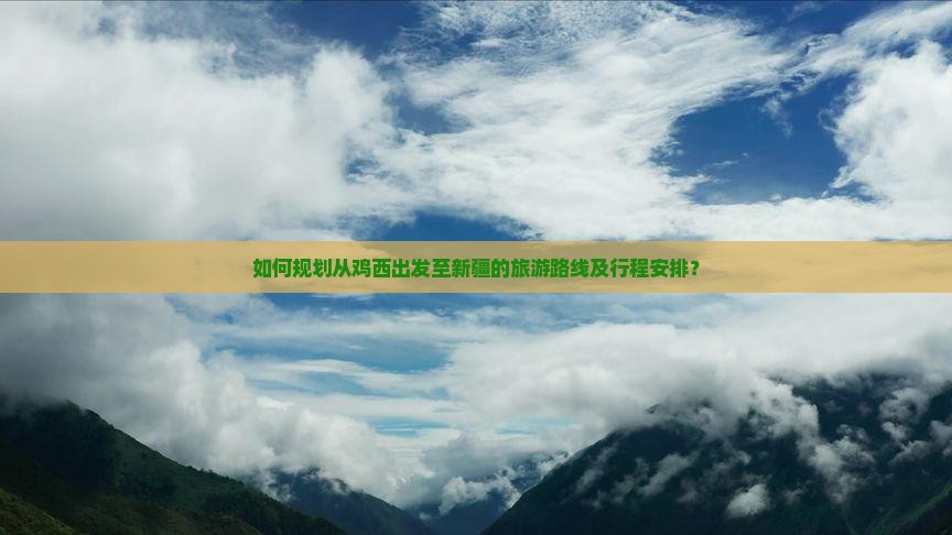 如何规划从鸡西出发至新疆的旅游路线及行程安排？