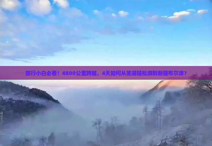 旅行小白必看！4800公里跨越，4天如何从芜湖轻松游到新疆布尔津？