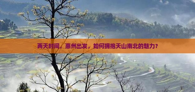 两天时间，惠州出发，如何拥抱天山南北的魅力？