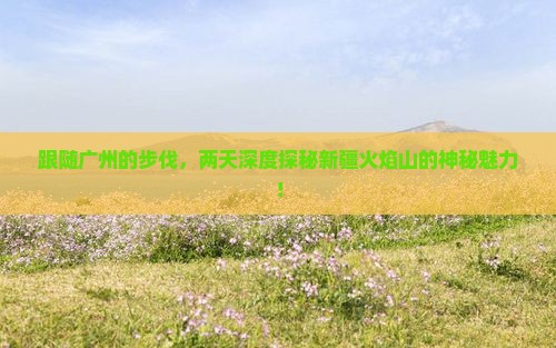 跟随广州的步伐，两天深度探秘新疆火焰山的神秘魅力！