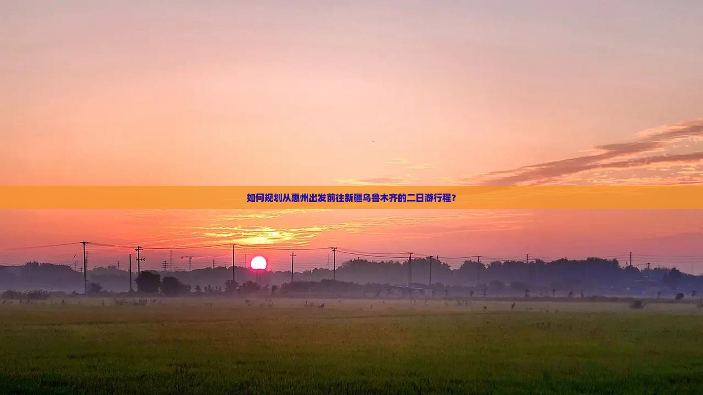 如何规划从惠州出发前往新疆乌鲁木齐的二日游行程？