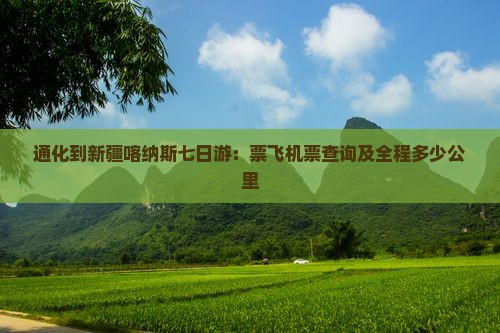 通化到新疆喀纳斯七日游：票飞机票查询及全程多少公里