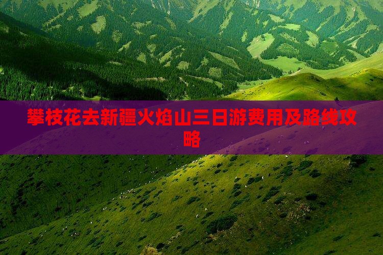 攀枝花去新疆火焰山三日游费用及路线攻略