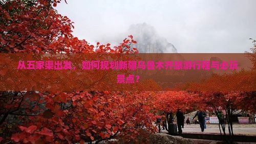 从五家渠出发，如何规划新疆乌鲁木齐旅游行程与必玩景点？