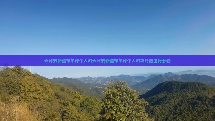 天津去新疆布尔津个人游
