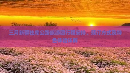 三月新疆独库公路旅游团行程安排、预订方式及特色体验详解