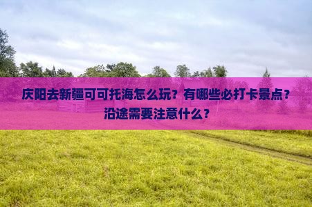 庆阳去新疆可可托海怎么玩？有哪些必打卡景点？沿途需要注意什么？