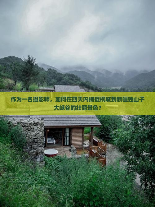 作为一名摄影师，如何在四天内捕捉桐城到新疆独山子大峡谷的壮丽景色？