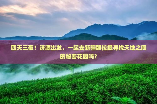 四天三夜！济源出发，一起去新疆那拉提寻找天地之间的秘密花园吗？