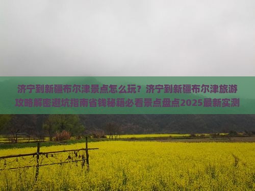 济宁到新疆布尔津景点