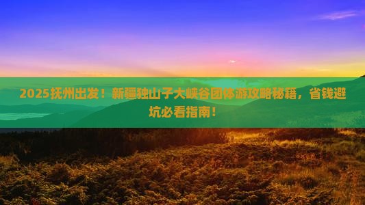 抚州去新疆独山子大峡谷团体旅游
