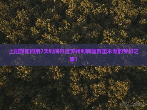上班族如何用7天时间打造苏州到新疆赛里木湖的梦幻之旅？