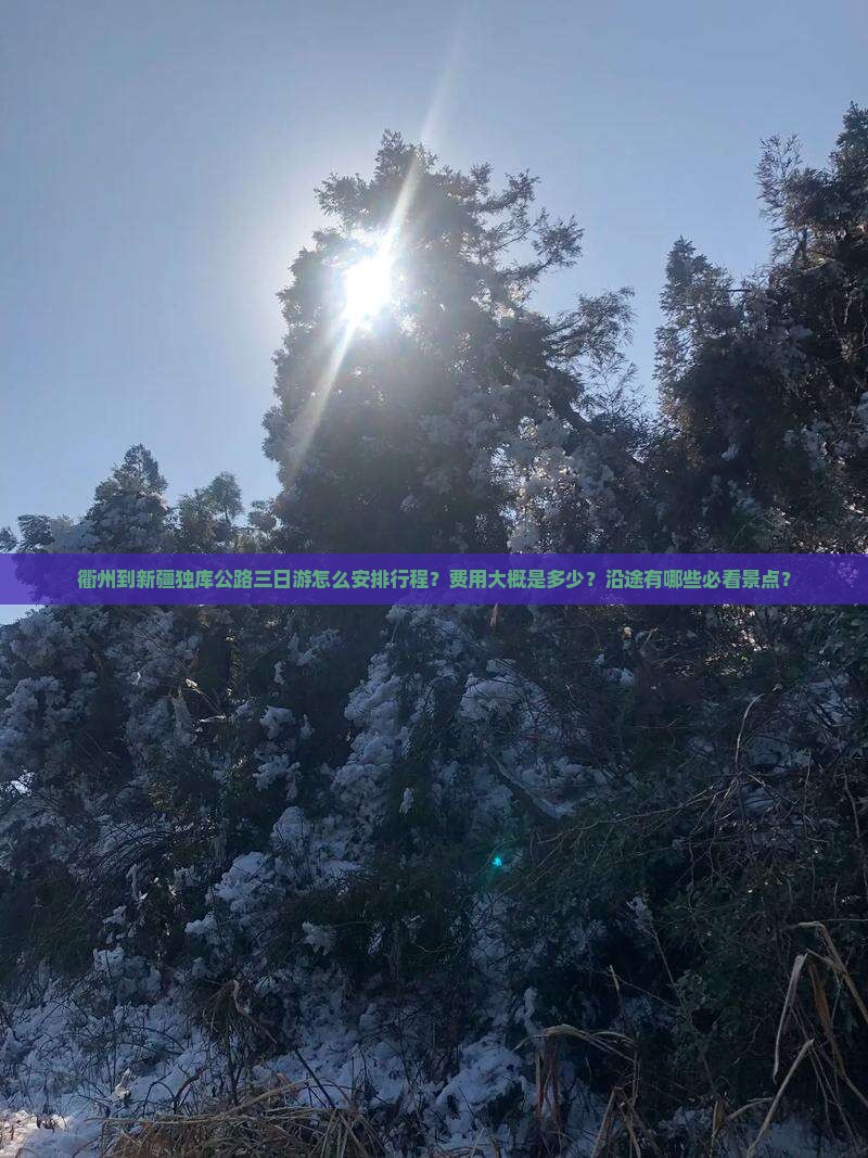 衢州到新疆独库公路三日游怎么安排行程？费用大概是多少？沿途有哪些必看景点？