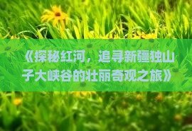 《探秘红河，追寻新疆独山子大峡谷的壮丽奇观之旅》