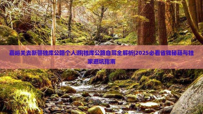 嘉峪关去新疆独库公路个人游