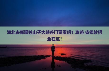 海北去新疆独山子大峡谷门票