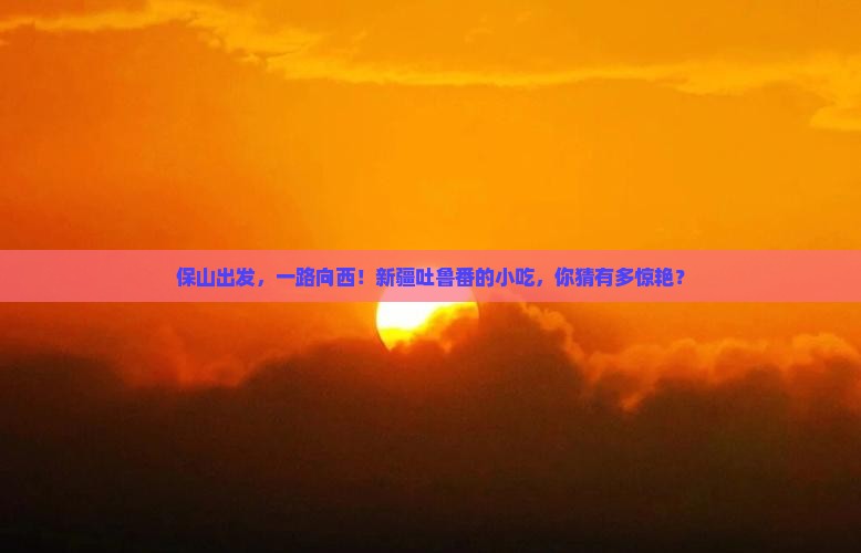保山到新疆吐鲁番旅游小吃