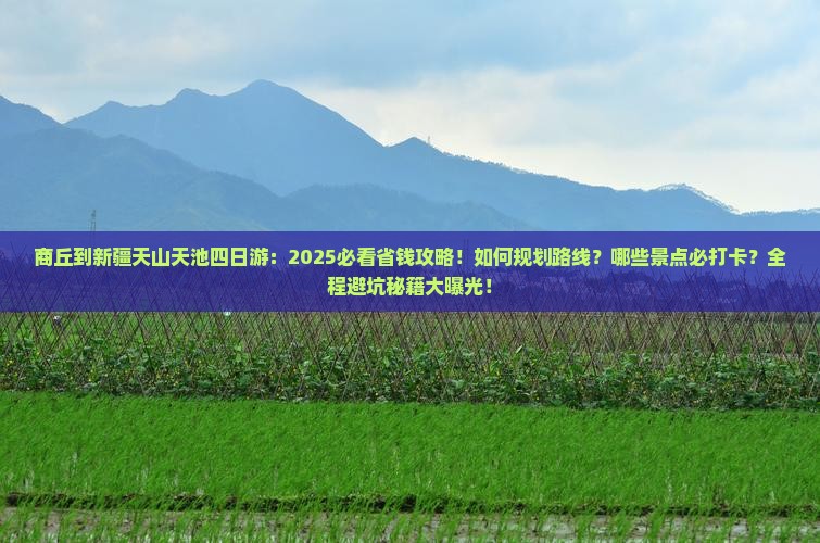 商丘到新疆天山天池四日游
