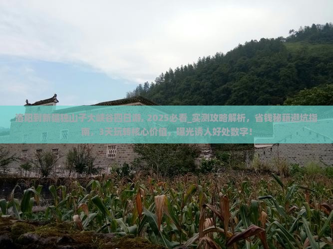 洛阳到新疆独山子大峡谷四日游